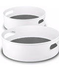 360 Degree Rotating Lazy Susan Turntables Two Size Pack 9 Inch And 12 Inch For Kitchen Cabinets with Non Slip Surface