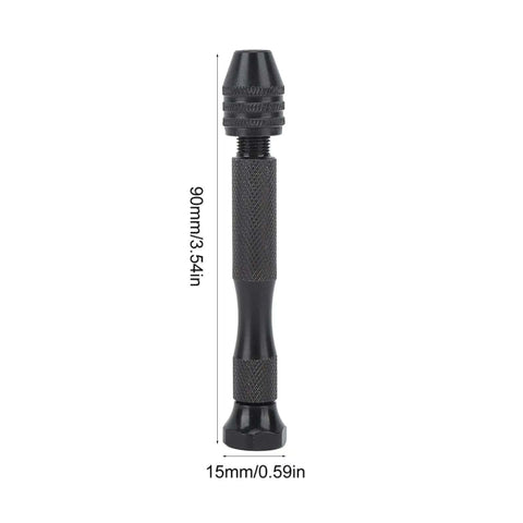 Pin vise from Hand Drill Bit Set Kit With 57 Pieces, Dope 46 Micro Drill Bits And 10 PCB Mini Bits, 90mm height, steel