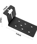 8 Pack Black T Post Bracket 3 Inch Durable Steel Heavy Duty Construction For Long Lasting Stability, DIY Fencing Install
