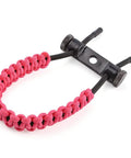 Braided Adjustable Archery Bow Wrist Sling With Aluminum Mounts For Compound Bow And Crossbow Pink Nylon Rope Wrist Strap