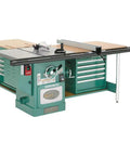 Heavy Duty Shop Rockstar With Kickass 12 Inch Table Saw Featuring A Powerhouse 7.5 HP Motor And Steady Three Phase 220 Volt Setup For Smooth Cuts Across The Large Extended Surface During Weekend Builds And Daily Grinds, showcasing its flat table and control features.