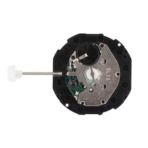 Three Hands Quartz Movement With Date Display Replacement For Watch Repairs And Watchmakers mechanism front view