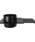 Heavy Duty 100Mm Dust Hose Adapter For Vacuum Cleaners With Robust Abs Plastic Construction, featuring flat connector base and pipe.