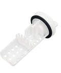 Washer Drain Pump Filter Replacement That Replaces WH23X10029 And WH23X10027 Plus AP7205454 white plastic filter with seal