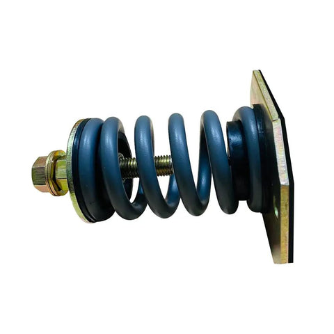 Top Shelf Open Spring Mount Isolator Kit With A Rock Solid 881 Lbs Load Capacity And Snug 1 Inch Deflection Grey Vibe Damping Hardware For Nifty Heavy Duty Industrial Rigs Set Of Four spring isolator with metal base and rubber damping. 