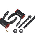 2 Inch Rear Suspension Drop Shackle Kit for Ford Ranger 1989-1997 2WD 4X4 with bolts, bushings, powder-coated steel