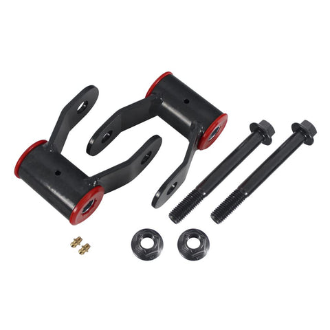 2 Inch Rear Suspension Drop Shackle Kit for Ford Ranger 1989-1997 2WD 4X4 with bolts, bushings, powder-coated steel
