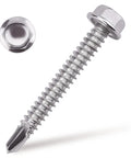 Heavy Duty Workhorse Size Twelve X Two Hex Washer Head Self Drilling Screws, 410 Stainless Steel Tek Fasteners for Sheet Metal.