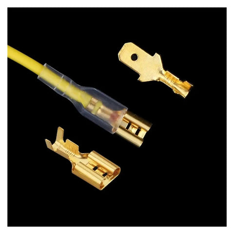 Check Out This Awesome ZC450PCS Electrical Wire Connector Kit With 2.8mm And 4.8mm And 6.3mm Insulated Crimp Terminals For Female And Male Spade Connections Made Easy Without Any Hassle At All Great For Pros And DIYers Alike Who Need Solid Reliable. insulated spade crimp terminal on yellow wire