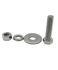 Heavy Duty Stainless Steel Hex Head Screws Bolts Set 1/4-20 X 1-1/2 Fully Threaded With Nuts Flat And Lock Washers 18-8 304 Stainless Includes 10 Sets