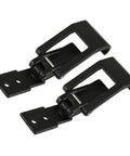 Heavy Duty Case Latch Replacement Set Black Two-Hole Mount Hardware, two black metal latches for toolbox repair