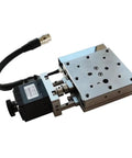 Top Tier Motorized Linear Translation Stage With Heavy Duty Stainless Steel Base, compact design for labs and auto shops.