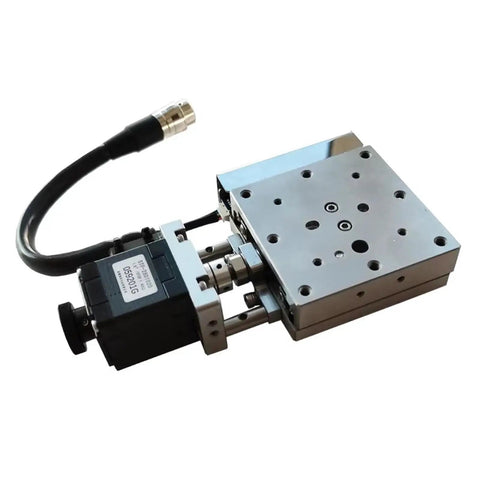 Top Tier Motorized Linear Translation Stage With Heavy Duty Stainless Steel Base, compact design for labs and auto shops.