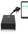 Outdoor Smart Plug With Ultra Long Range One Quarter Mile, Works With Alexa, Google Assistant, And IFTTT, Individual Outlet Control