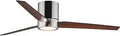 Braden Collection 56 Inch Indoor Hugger Ceiling Fan With Reversible Plywood Blades In American Walnut And Black Finish, side view