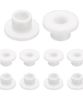 10 Pcs Flanged Nylon Sleeve Bearings With Self Lubricating Bushings Bore 9mm OD 13mm Length 12mm Flange Dia 23mm Flange Thickness 3mm White Durable Low Maintenance, shown in multiple angles