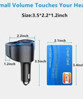 All In One USB C Car Charger With 168W Power, Dual 12V and 24V Socket Splitter, Three USB Ports size comparison with credit card