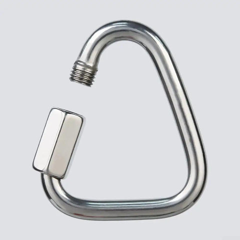 Stainless Steel Carabiner Heavy Duty Safety Lock For Climbing Caving Rappelling Firefighting Rescue And Industrial Rigging Up To 60kN Load Capacity 6mm