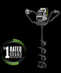 Electric Ice Auger For Ice Fishing With An 8-Inch Bit, High Torque Brushless Motor, Beast-Mode Power shown with rating logo