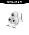 No Sweat Self Adhesive Mini Caster Wheels Pack Of Twelve showing three swivel casters with ball bearings, 37mm size.