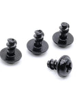 BMW Rear License Plate Screws M5 x 8mm Coarse Thread Stainless Steel Black Oxide Pack of 4 displayed on white background