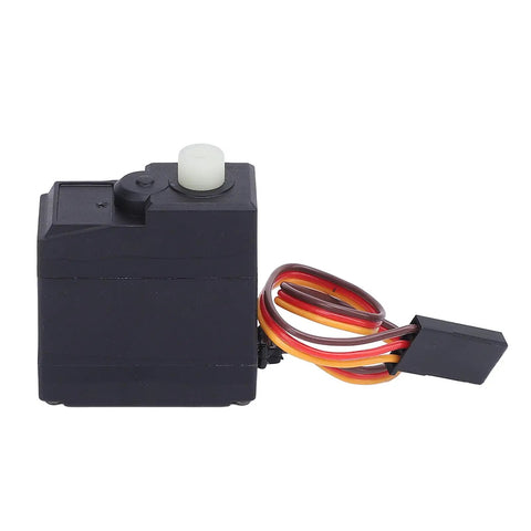 Upgrade Your Build With This Dope 17 Gram RC Gear Servo Delivering Badass Torque And Tight Steering For Scy 16102Pro Trucks That Handle Rough Tracks Like A Champ Without Sacrificing Quality, showing a black metal gear servo.