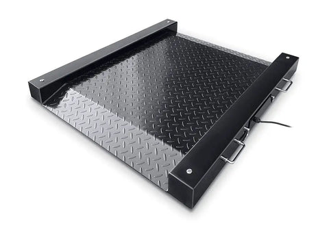 Heavy Duty Floor Drum Scale 2500 Lb Capacity 0.5 Lb Precision Steel platform features diamond plate design for stability.