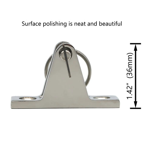 Beefy Built Marine Bimini Top Deck Hinge With Quick Release Pin And Ring 316 Stainless Steel Rust Resistant Easy Install Shown
