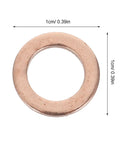 40 Pack Copper Sealing Washers 0.4 Inch Flat Copper Crush Washers For Auto And Hydraulic Systems, Leakproof Gasket Set detail