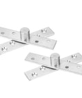 360 Degree Pivot Door Hinge Stainless Steel Heavy Duty Concealed Hinge For Hidden Bookcase Cabinets 95mm Long Central Axis Secure Mounting