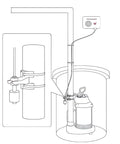 Diagram of Sump Pump Alarm With 15-Foot Float Switch, 120 dB Siren, Rechargeable LiPo Battery Backup Lasts Up To A Week, installed in sump pit