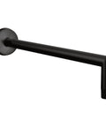 Arris Premium 14 Inch Rain Shower Arm And Flange For Overhead Shower Head, 1/2 Inch Connection, Matte Black Finish