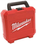 Milwaukee 13-piece hole saw kit case in red with black carrying handle