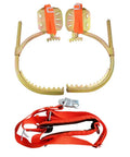 Tree Climbing Spikes With Adjustable Straps And Non Slip Pedals, Built Tough Pole Climbing Gear With Safety Harness set
