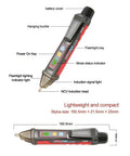 UT12E Non Contact AC Voltage Detector Pencil, Detects 24V to 1000V with Vibration, Audible Beep and Light Alarm, Easy Safety Tester for Cords, Outlets, and Breakers, Ideal for Electricians and DIY Repairs, 160.5mm black and red plastic pen