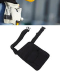 Built Tough Waterproof Black Oxford Cloth Waiter Waist Bag With Adjustable Belt featuring robust pockets and durable design.