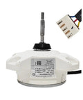 Outdoor DC Fan Motor Replacement For Air Conditioning Units 310V High Efficiency Durable Construction Fits Midea RDN-310-34 Outdoor Systems, white motor with shaft and connector