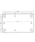 Technical drawing of IP65 Waterproof ABS Plastic Project Box Power Control Enclosure 200x120x56mm for electrical wiring protection