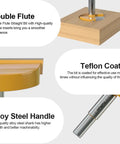Top Shelf Forstner Drill Bit With 1/2 Inch Shank And 2-1/4 Inch Cutting Diameter featuring Teflon coating and alloy steel handle.