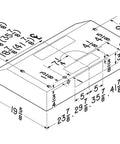 Technical diagram of 36 Inch Under Cabinet Range Hood With Light, Black Finish, Exhaust Fan For Kitchen Ventilation, Captur System Delivers Up To 300 CFM And Quiet 5.0 Sones.