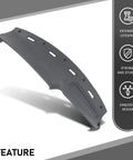 G-PLUS TPE dash cover for Dodge Ram 1994–1997, gray dashboard accessory