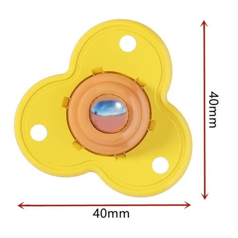 Tough As Nails Furniture Casters Four Pack Featuring 360 Swivel Stainless Steel Rollers And Strong Self Adhesive Backing for a yellow fidget spinner, 40mm size.