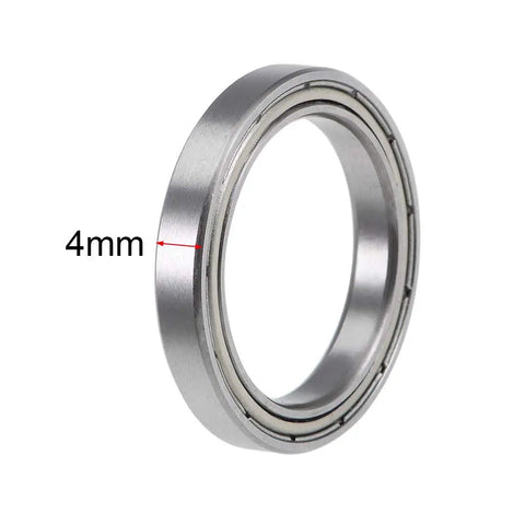 10 Pack 6704ZZ Deep Groove Ball Bearings 20mm X 27mm X 4mm Chrome Steel Double Metal Shielded showing 4mm thickness.