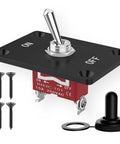 Heavy Duty 12V 30A SPST Toggle Switch Waterproof On Off 2 Pin With Panel Mount And Waterproof Cap for Auto Car Boat Marine Use Tough As Nails