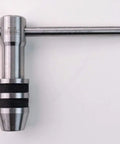 Two Piece Tap Wrench Set With Sliding T Handle And Reference Table For Zero To One Half Inch Taps Ideal For Precise Threading And Straight Holes