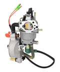 Dual Manual LPG CNG Carburetor For GX390 188F GX420 190F 11HP 13HP Engines Motorcycle Engine Spare Parts With Manual Fuel Line Switch Reliable Gas Line Carburetor For Industrial Power Equipment silver metal carburetor with hoses and fuel switch