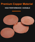 Heavy Duty Solid Copper Round Disc With 110mm Diameter And 1mm Thickness For Cnc Machining And Electrical Wiring with premium copper surface.