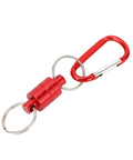 Red Powerful Magnetic Keychain With Aluminum Alloy Quick Release Buckle, Lightweight Portable Key Holder For Easy Access To Tools