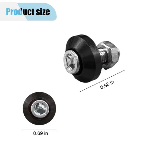 Dope Black Aluminum License Plate Bolts Set 4Pcs Decorative Kit For Motorcycle Car Truck Screws And Fasteners Ultra Durable Alloy Hardware