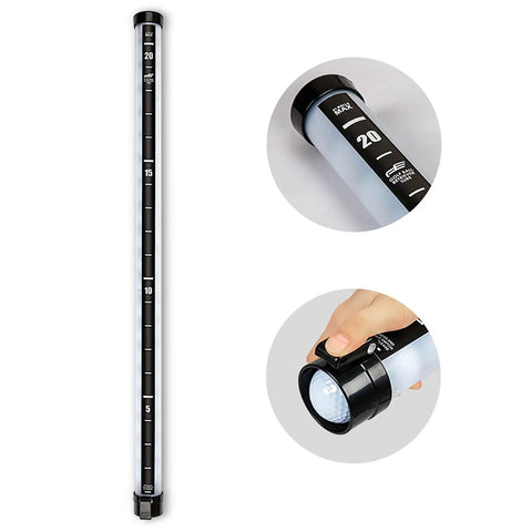 Back Saver Golf Ball Retriever With Easy Press Tube For Quick Grab And Go Ball Pickup No Bending Required Plastic Tube Golf Ball Collector shown with tube and close-up detail.